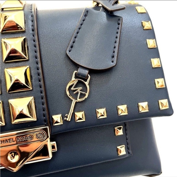 Michael Kors Cece Medium Studded Faux Leather Shoulder Bag - Picture 11 of 14